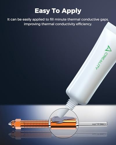 Creality 3D Printer Thermal Grease, High Thermal Conductivity, 250°C High-Temperature Resistant Paste for 3D Printer Hotend&Nozzle, Suit for All FDM 3D Printer (1 Pack)