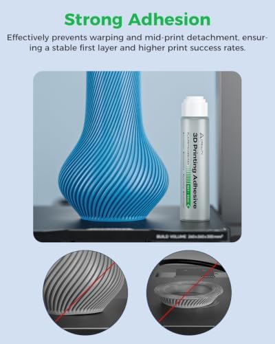 Creality Official 3D Printer Adhesive Glue 1PCS, 80mL Printing Glue for Build Plate, Reduces Warping and Shedding, Compatible with PLA PETG ABS ASA and All FDM 3D Printers