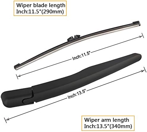 Rear Wiper Arm Blade Replacement for Ford Explorer Escape Lincoln MKX