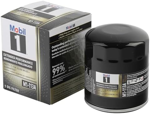MobilOil Filter, Extended Performance, Canister, Screw-On, 3.08 in Tall, 13/16-16 in Thread, Steel, Black, GM, Each