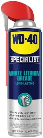 WD-40 Specialist® White Lithium Grease, New Bigger Can, 13.3 OZ [1-Pack]