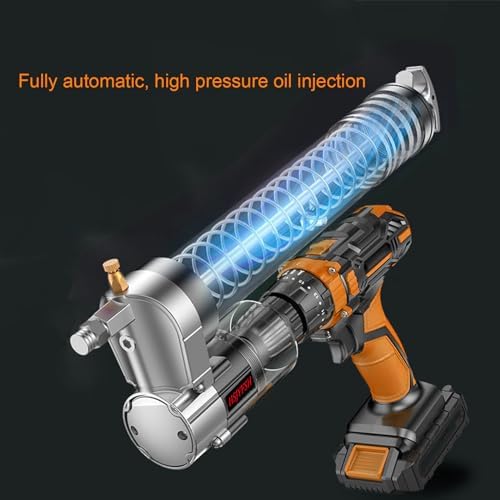 Grease Gun Adapter,Convert Pneumatic Tool, Cordless Drills and Impact Drivers into Electric Grease Gun，Universal Conversion Gun Head with Grease Gun Coupler