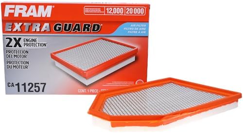 FRAM Extra Guard CA11257 Replacement Engine Air Filter for Select Chrysler and Dodge Models, Provides Up to 12 Months or 12,000 Miles Filter Protection