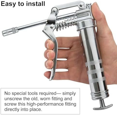 8PCS Heavy Duty Grease Gun Coupler Fittings and Tips Set 1/8" NPT