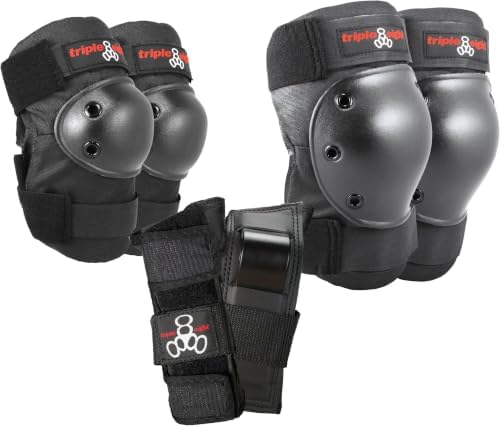 Triple Eight Saver Series Pad Set with Kneesavers, Elbowsavers and Wristsavers, Junior (Pack of 6)