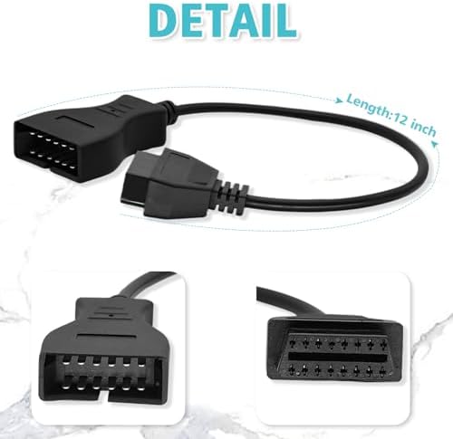 OBD1 to OBD2 Adapter Fit for GM 12Pin to 16 Pin Diagnostic Cable