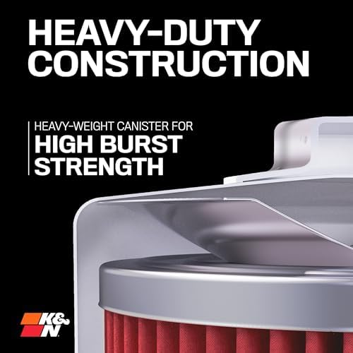 K&N Motorcycle Oil Filter: High Performance, Wrench Off Nut, KN-204C