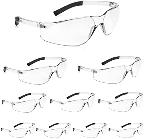 Salfboy 10pack Clear Safety Glasses Ansi Z87.1 Eye Protection Glasses