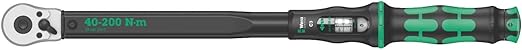 Wera 5074739001 Torque Screwdriver and Bit Set and 5075622001 Click-Torque Wrench 40-200 Nm