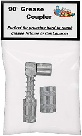 90 Degree Grease Coupler Snaps on to Grease Fittings in Tight Spaces