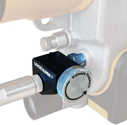 LockNLube Pressure Return Valve for Use with Cordless Grease Guns. No More Pressure Locks! Returns Grease to The Tube. Releases Hose backpressure.