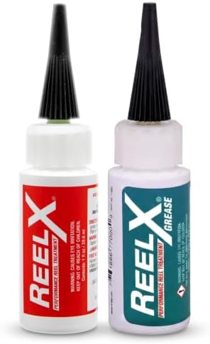 ReelX Fishin' Kit Combo, Marine-Grade Corrosion-Resistant Reel Oil and Grease Set with Precision Applicators for Bearings, Spinning, Baitcasting, Spincast, Fly, Trolling and Electric Reels, 1 oz Each