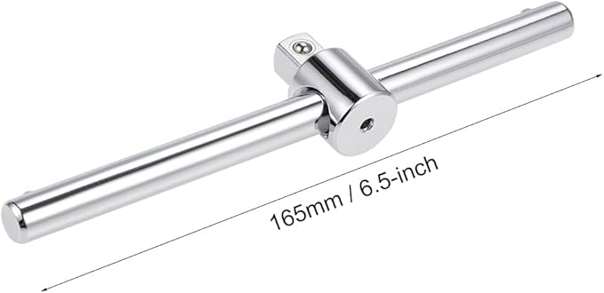 uxcell 2 Pcs 3/8" Drive Sliding Wrench Breaker Bar T-Handle Socket Hand Tool