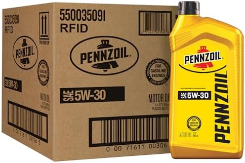 Pennzoil 5W-30 Motor Oil, 1 Quart (6 Pack)