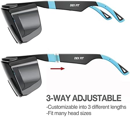 DEX FIT Safety Glasses SG210 Series - Anti-Fog & Scratch Resistant Z87.1 Certified, Adjustable Temples