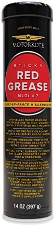 MotorKote Sticky Red Grease | Premium NLGI #2 Heavy-Duty Multi-Purpose Lithium Grease | 14 oz.