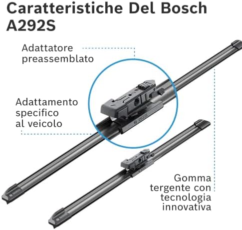 Bosch Aerotwin A292S - Front Windscreen Wipers - 2 Blades, 600 mm / 380 mm