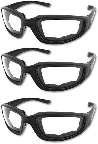 3 Pair Motorcycle Riding Glasses Padding Goggles UV Protection Dustproof Windproof Motorcycle Sunglasses for Outdoor Actives