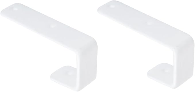 Coshar 8Pcs Stainless Steel J Hooks White 1 Inch Bunk Bed Ladder Hook Heavy Duty Hook Bracket for Bed Decor, Garage Storage, Cable Tool Organization - 1 Inch White