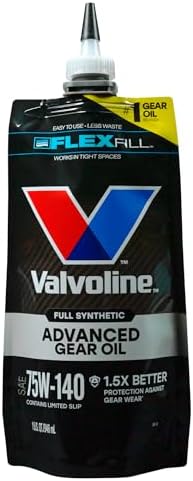 Valvoline FlexFill Advanced Full Synthetic 75W-140 Gear Oil 1 Quart Pouch