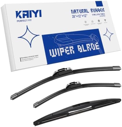 KAIYI 3 Pack Windshield Wipers Compatible with Nissan Versa Note 2014-2019
