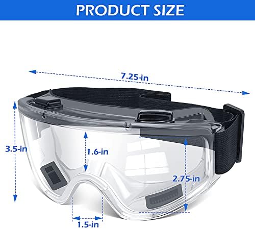 OXG Safety Goggles ANSI Z87.1 Glasses, Anti-Fog Protective Safety Glasses Lab Goggles Men Women Eye Protection Goggles