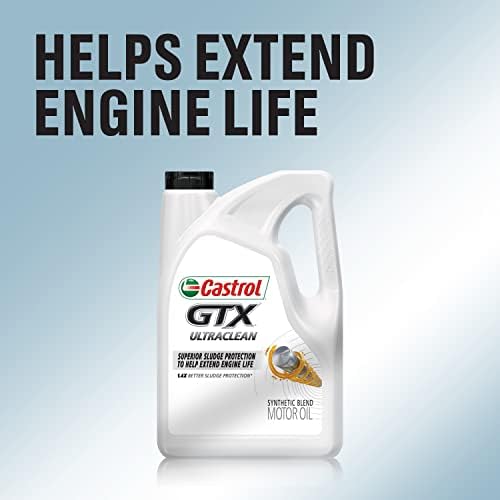 Castrol GTX Ultraclean 5W-20 Synthetic Blend Motor Oil, 5 Quarts (Pack of 2)