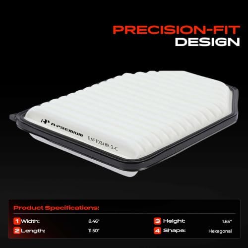 A-Premium 2-PC Engine Air Filter Compatible with Jeep Models