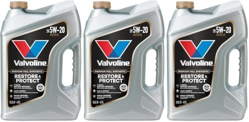 Valvoline Restore & Protect Full Synthetic 5W-20 Motor Oil 5 Quart (Pack of 3)