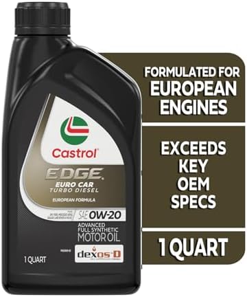 Castrol EDGE Turbo Diesel 0W-20 Advanced Full Syn Motor Oil, 1 Qt, 6 Pack