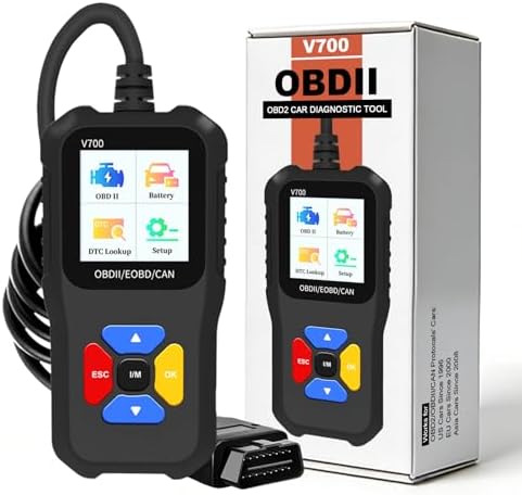 Professional OBD2 Scanner Elite Edition - Car Diagnostic Tool for All OBD2 Vehicles, Reads/Clears Check Engine Light Codes, DTC Search, Live Data, Compatible with EOBD, CAN & OBDII Protocols