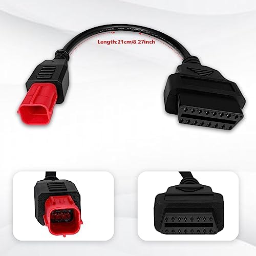 6 Pin OBD2 Adapter Cable for Guzzi Kawasaki Yamaha Honda Motorcycle