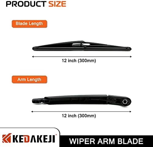 Rear Windshield Wiper Arm Blade Kit Set Compatible with Nissan Rogue 2014-2018 Compatible with Nissan Pathfinder 2013-2018