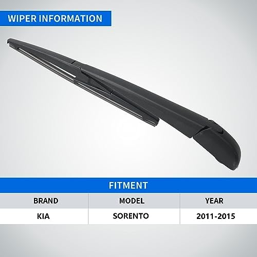 Rear wiper arm blade set replacement for Kia Sorento 2011-2015