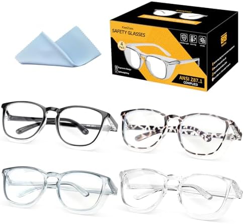 KeeiZoes Safety Glasses Anti Fog Goggles For Women, Nurses Protective Eyewear Blue Light & UV Blocking Eye Protection Glasses
