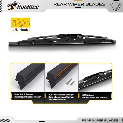 Rear Wiper Blade 10 inch, OEM Replacement for Ford Escape Focus 2001-2007, Honda CR-V 2002-2006, Jeep Compass Patriot +More Rear Windshield Wiper (10-1)