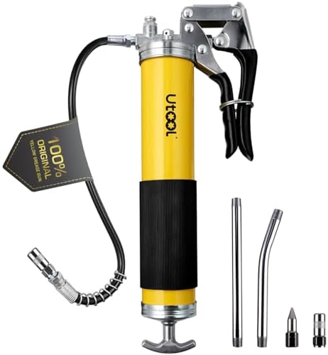 UTOOL 8000 PSI Heavy Duty Pistol Grip Grease Gun Kit, 14 oz Capacity