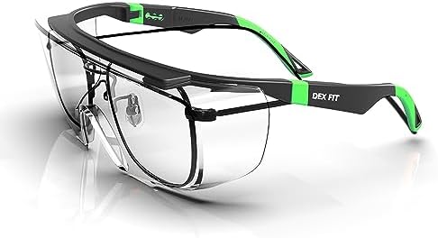 DEX FIT Safety Glasses SG210 Series - Anti-Fog & Scratch Resistant Z87.1 Certified, Adjustable Temples