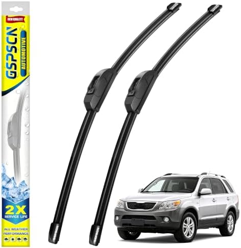 GSPSCN Windshield Wiper Blades for Kia Sorento 2003-2009 (Pack of 2)