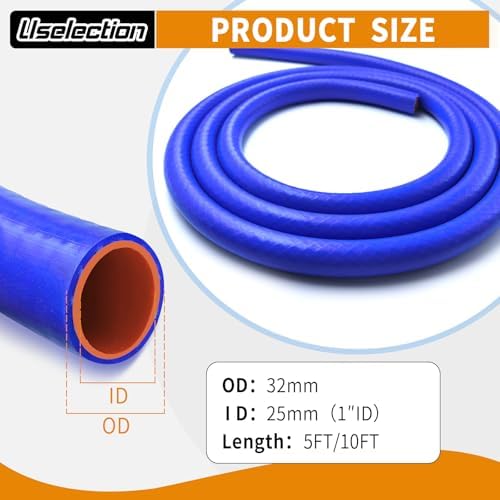 1" ID-10Ft Heater Hose Silicone Coolant Radiator Enhanced Double