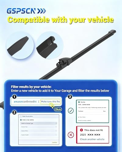 GSPSCN 11 Inch Rear Wiper Blade, OEM Quiet Streak-Free Rear Window Wiper