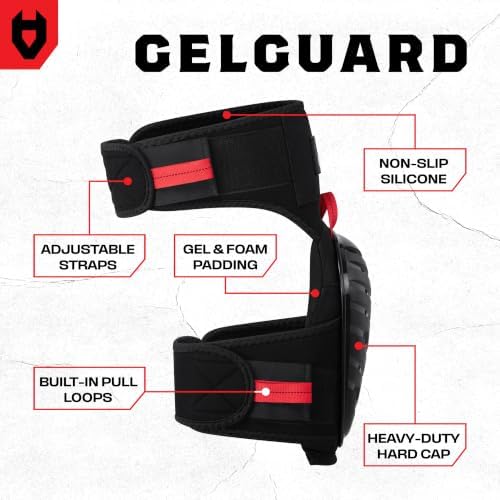 NoCry Professional Knee Pads for Work for Men — Adjustable Thigh and Shin Straps, Heavy-Duty Shell, and Thick Foam & Gel Cushioning — Ideal for Construction and Gardening