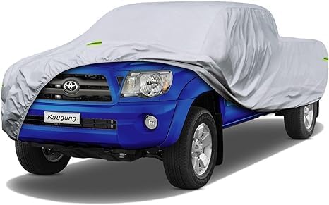 Kaugung Truck Cover Fit Toyota Tacoma from 1998 to 2015 (Access Cab/Regular Cab/Double), Waterproof All Weather Full Pickup Cover, Outdoor Sun UV Dust Protection.(from US Warehouse, Within 3-7 Days)…