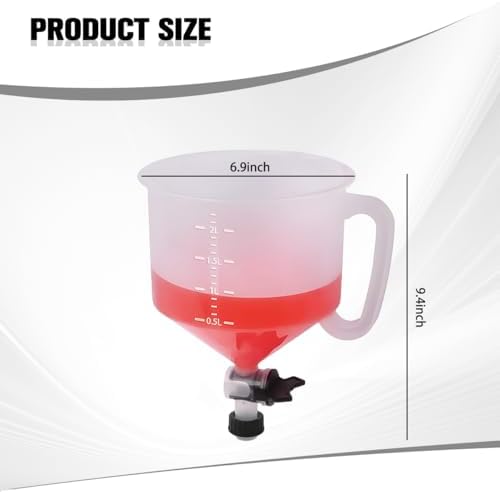 Zpana 15PCS Car Coolant Funnel Kit, No-Spill Vehicle Radiator Filling Funnel Bleeder with Adapters, No-Leak Auto Radiator Burping Filler, Universal for SUV RV Truck (Red)