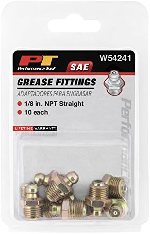 Performance Tool W54241 1/8 in. NPT Grease Fittings, 10 Pack