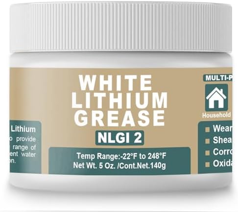 BTAS White Lithium Grease Lubricant for Door Hinge/Opener/Wheels/Screw 5oz