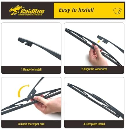 Raidbee® 12 inch Silicone Rear Wiper Blade Replacement for Honda CRV 2022-2017 Element 2011-2003,Murano 21-09 Armada 22-05 Subaru Crosstrek 2022-2016 Back Windshield Wiper Blade (12-B)(H306 single)