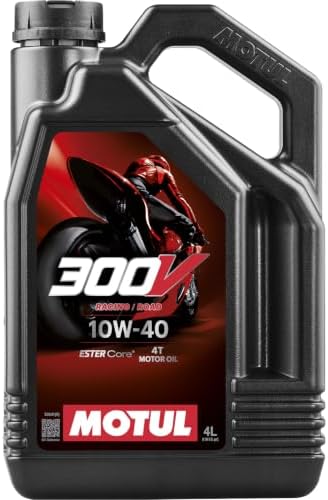 Motul 300V Factory Line Road Racing 5W40 4T Synthetic Racing Motor Oil with ESTER Core® Technology for Maximum Power and Protection 4L