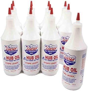 Lucas Oil Gear Oil, Hub Oil, 250W, Conventional, Steering Axles/Trailer Hubs, 1 qt Bottle, Set of 12