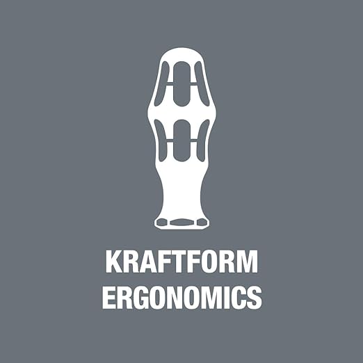 Wera 05007635001 Kraftform Plus 334 Slotted Screwdriver, Lasertip, 7mm Head, 6" Blade Length